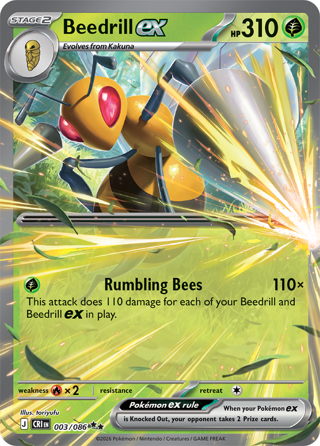 Beedrill ex - Chaos Rising Card #003