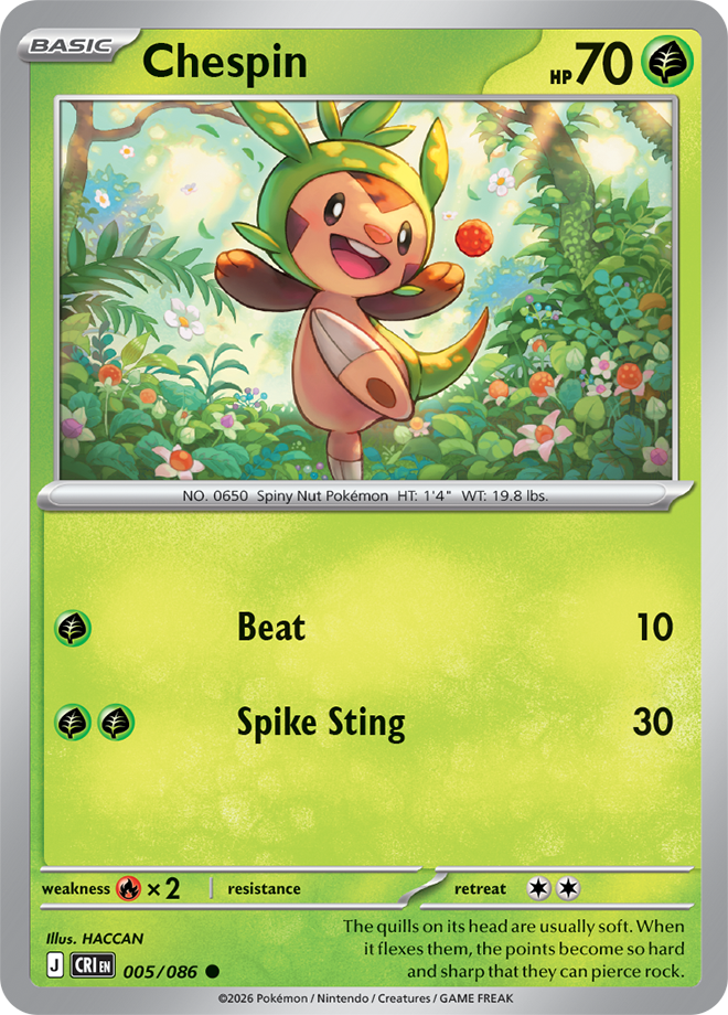 Chespin - Chaos Rising Card #005