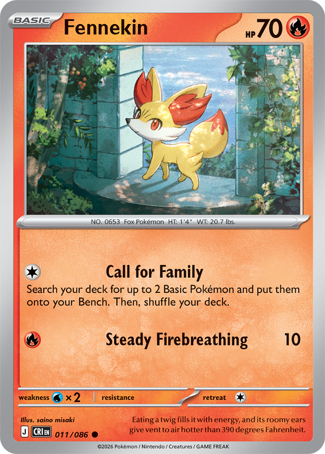 Fennekin - Chaos Rising Card #011