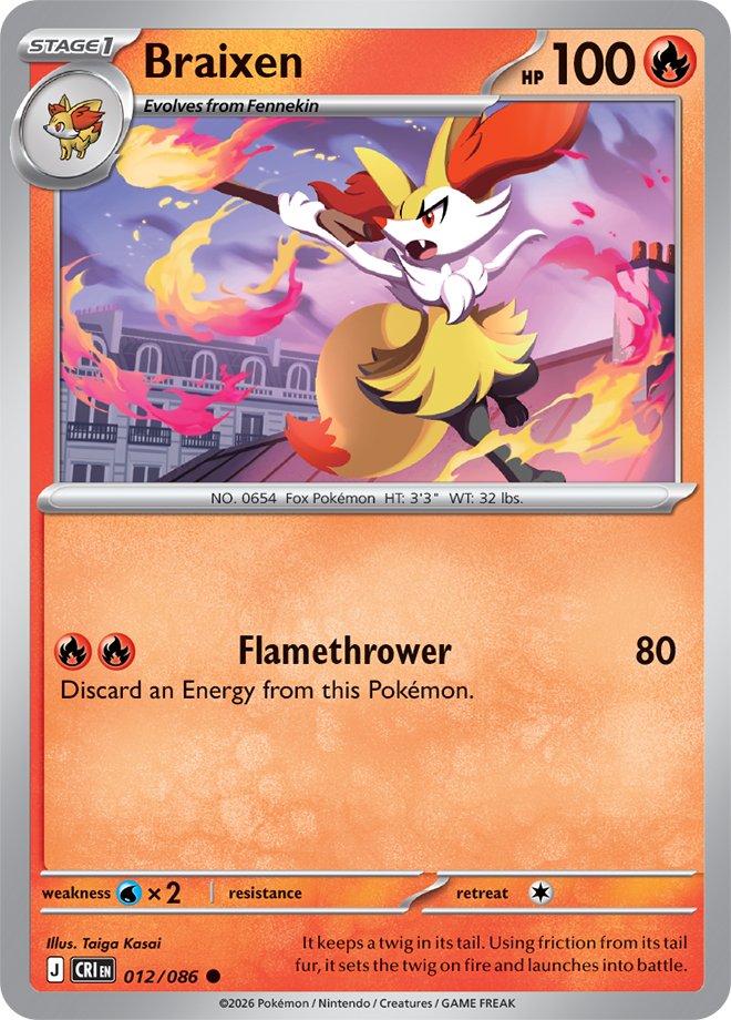 Braixen - Chaos Rising Card #012