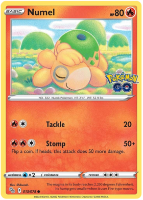 Sword & Shield Pokemon GO Card 13