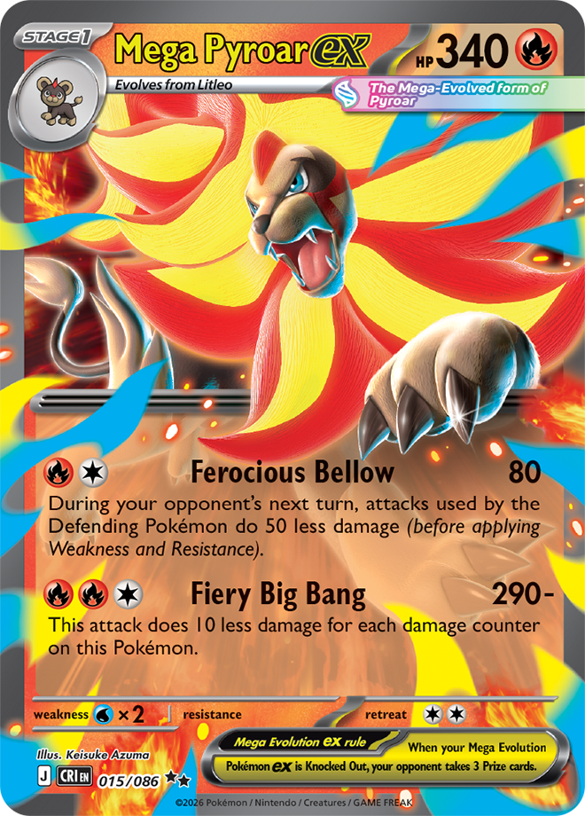 Mega Pyroar ex - Chaos Rising Card #015