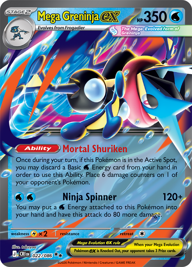Mega Greninja ex - Chaos Rising Card #022