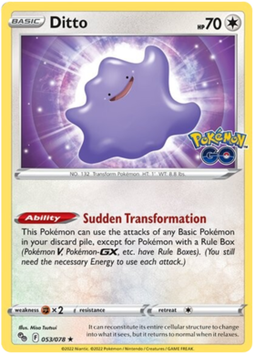 Sword & Shield Pokemon GO Card 53