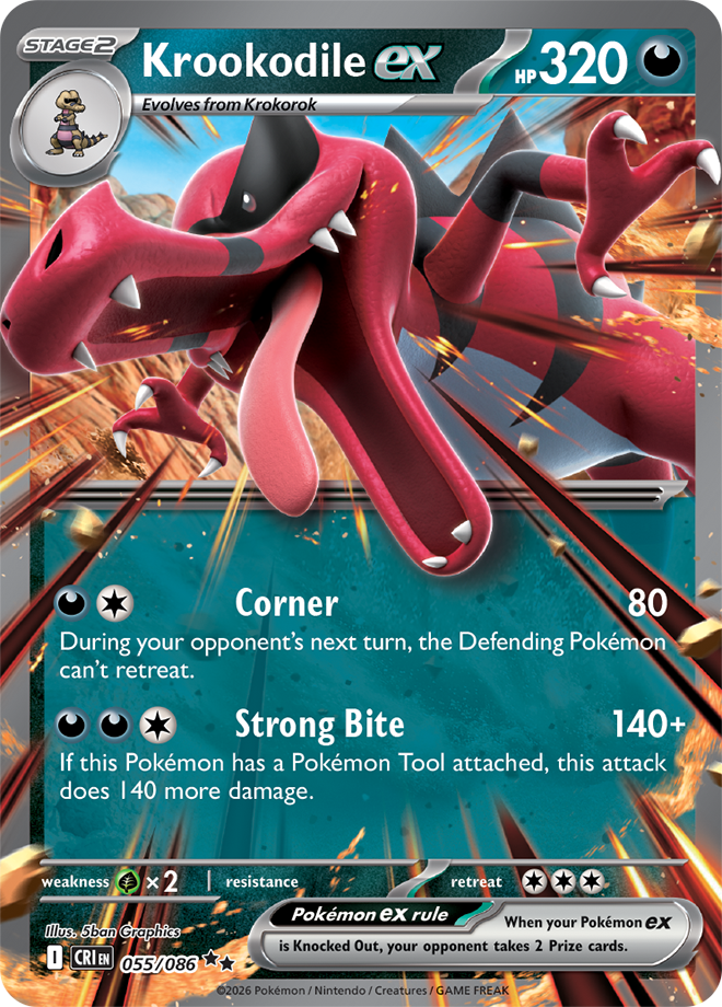 Krookodile ex - Chaos Rising Card #055
