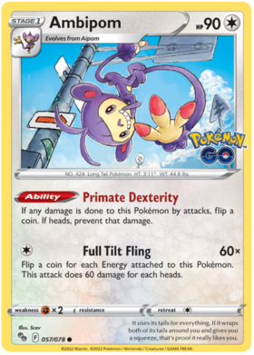 Sword & Shield Pokemon GO Card 57