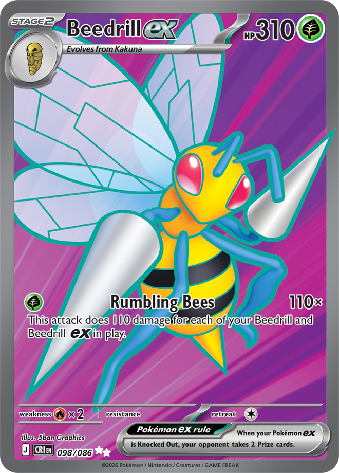 Beedrill ex - Chaos Rising Card #098