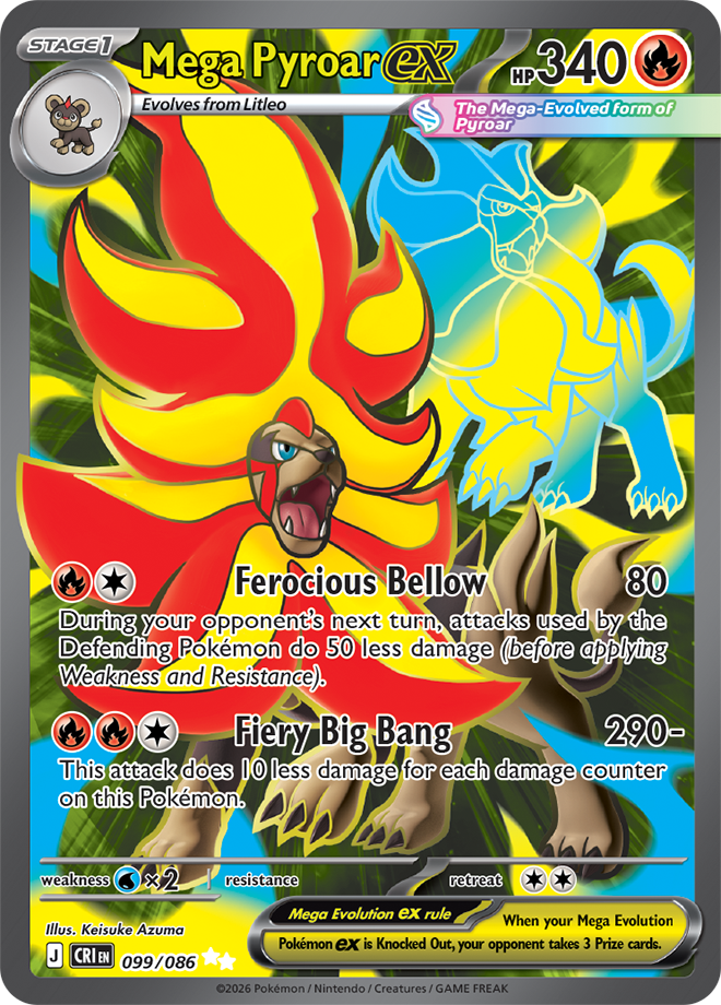 Mega Pyroar ex - Chaos Rising Card #099