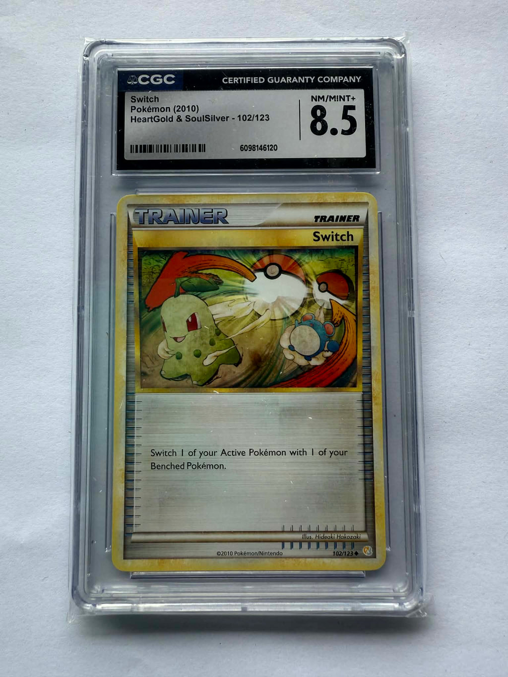 HeartGold & SoulSilver - Card #102 - Switch - Graded Mint 8.5