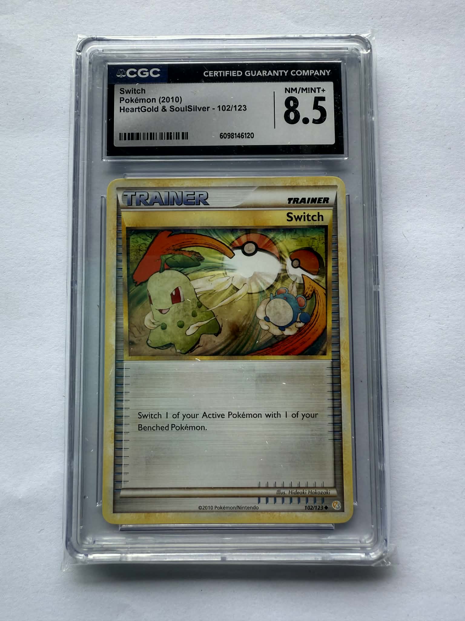 HeartGold & SoulSilver - Card #102 - Switch - Graded Mint 8.5