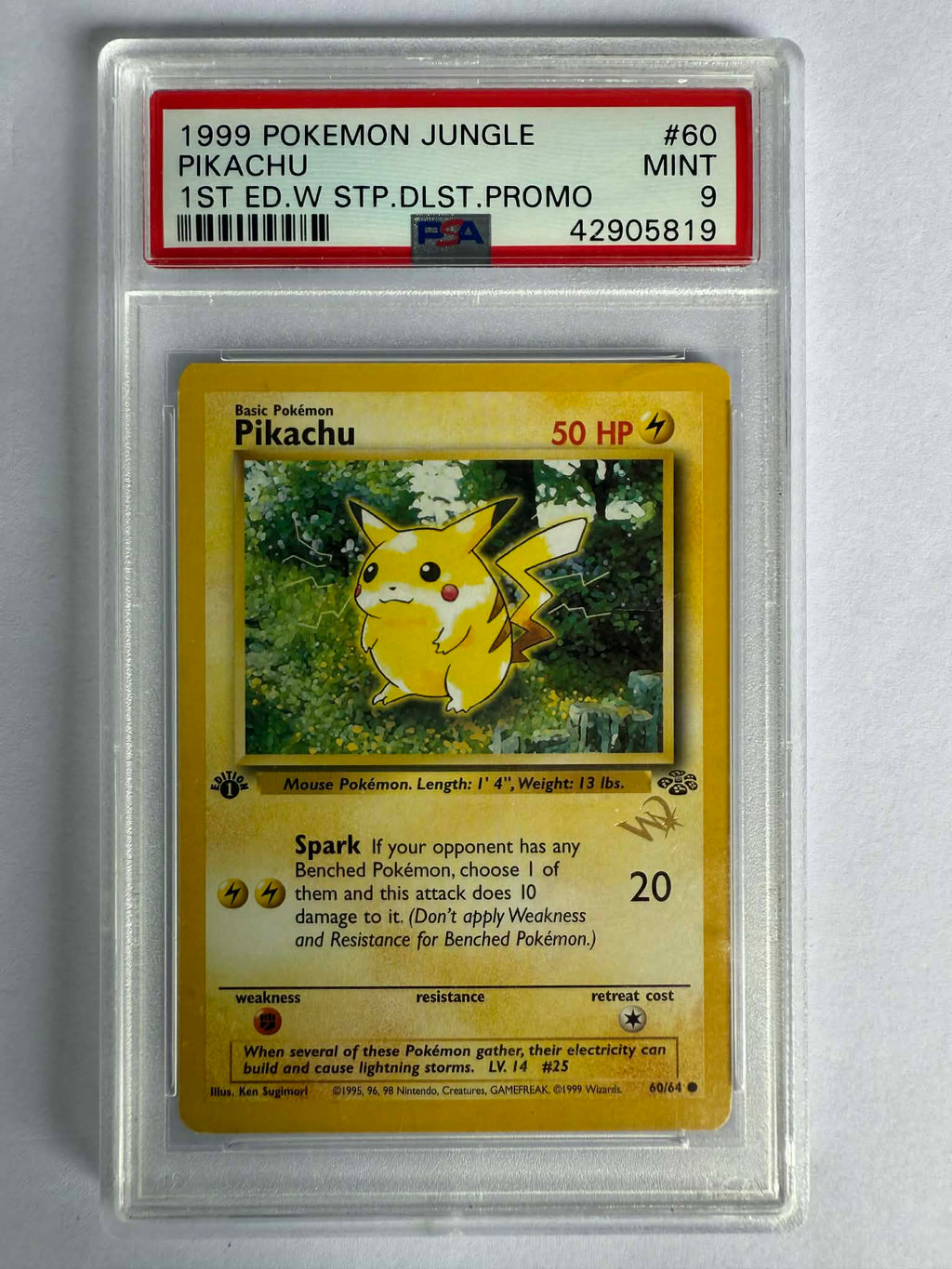 Pikachu 60/64 1st Edition - Jungle Set Pokemon Card from 60
