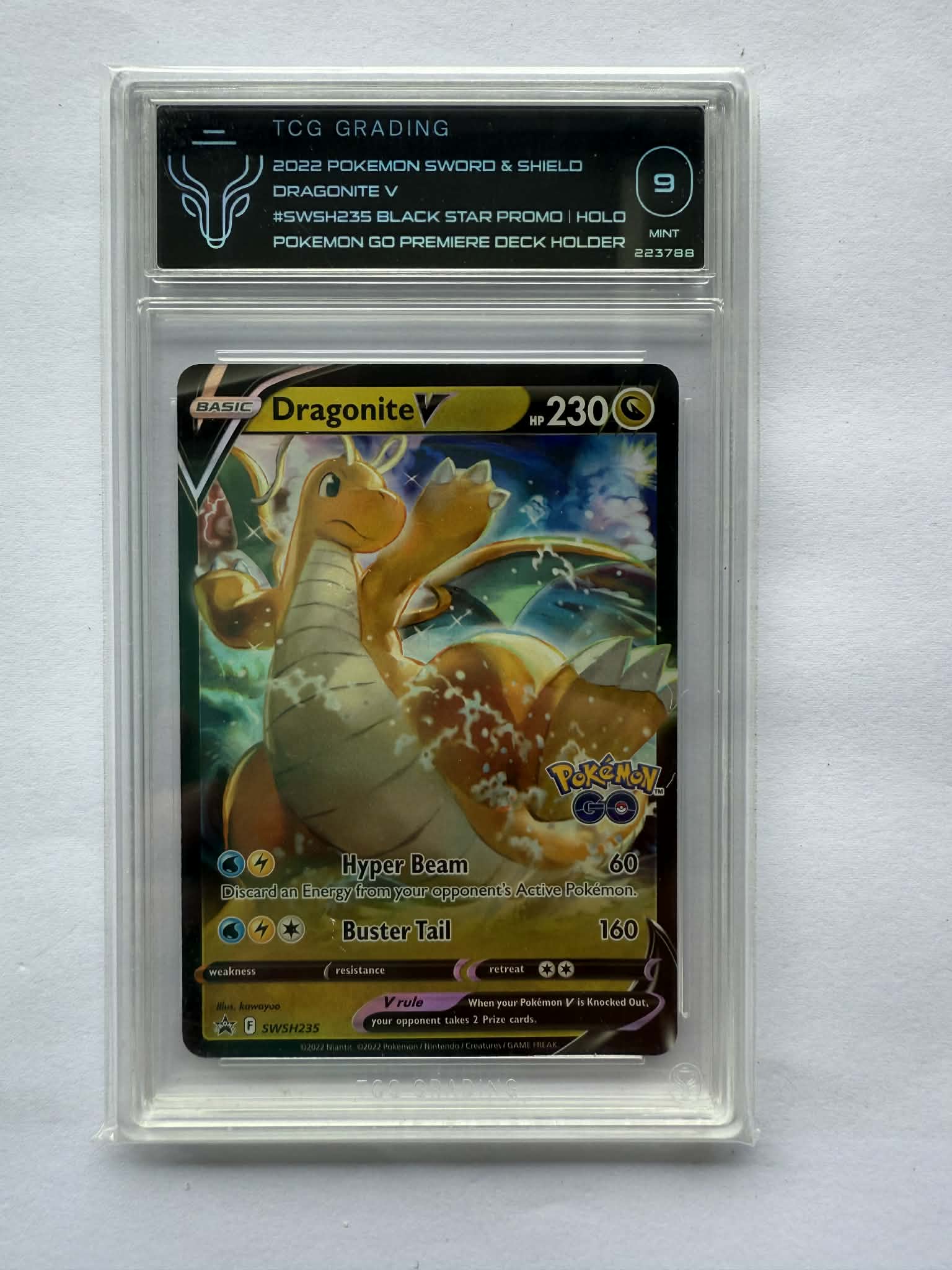 Black Star Promo - Card #SWSH235) - Dragonite V - Graded Mint 9