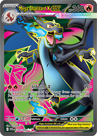 Mega Charizard X ex Pokemon Card from Phantasmal Flames 109