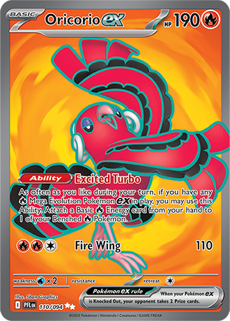 Oricorio ex Pokemon Card from Phantasmal Flames 110