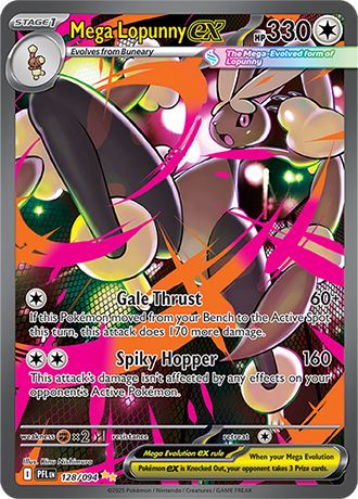Mega Lopunny ex Pokemon Card from Phantasmal Flames 128
