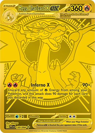 Mega Charizard X ex Pokemon Card from Phantasmal Flames 130