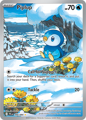 Piplup Pokemon Card from Phantasmal Flames 098