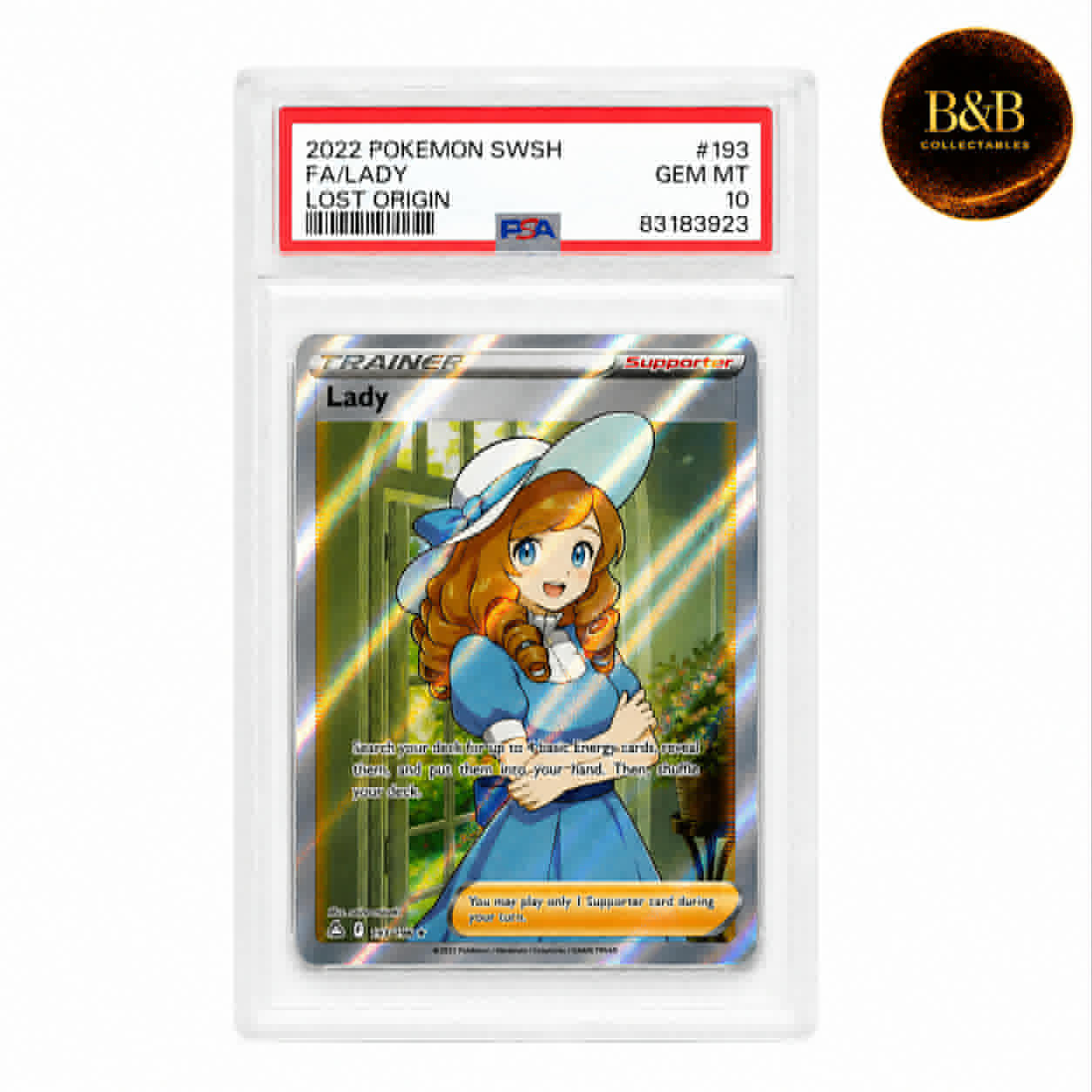 Lost Origin - Card #193 - Lady - Graded 10 Gem Mint