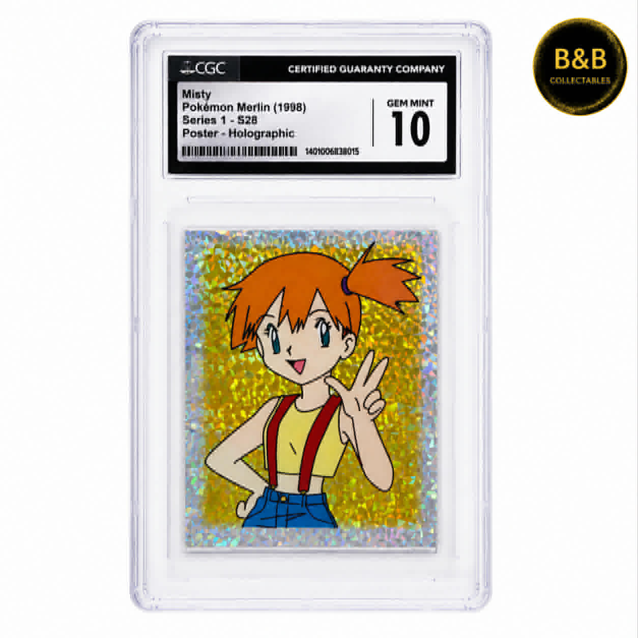 Pokémon Merlin (1998) - Card #S28 - Misty - Graded 10 Gem Mint