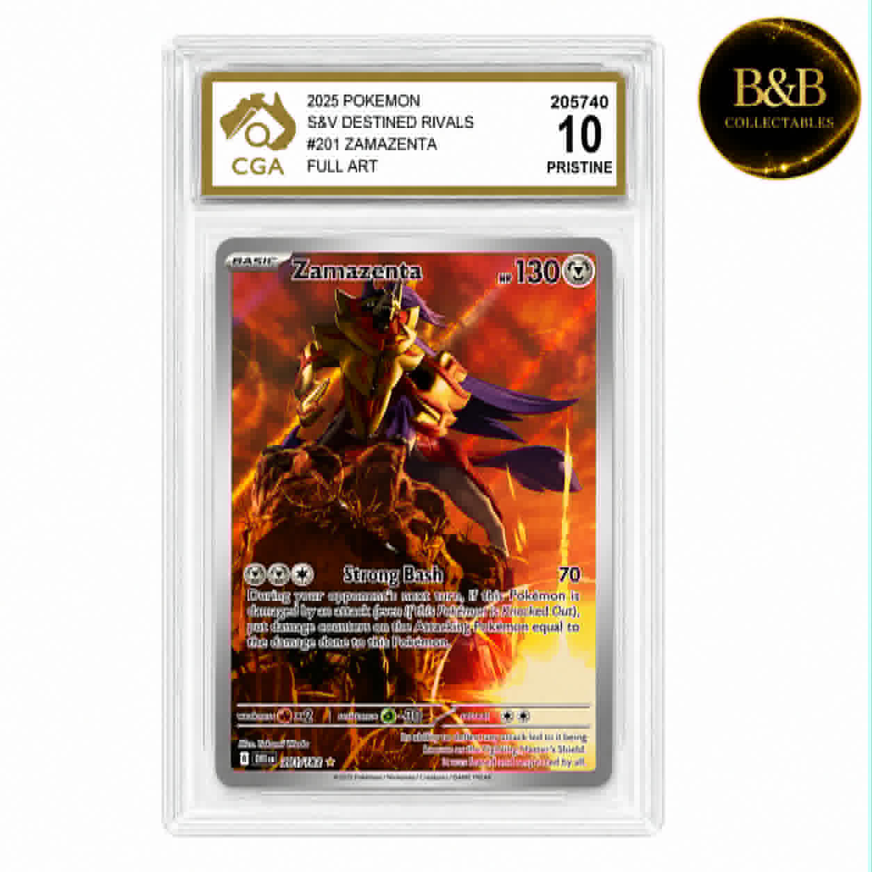 Destined Rivals - Card #201 - Zamazenta - Graded 10 Pristine