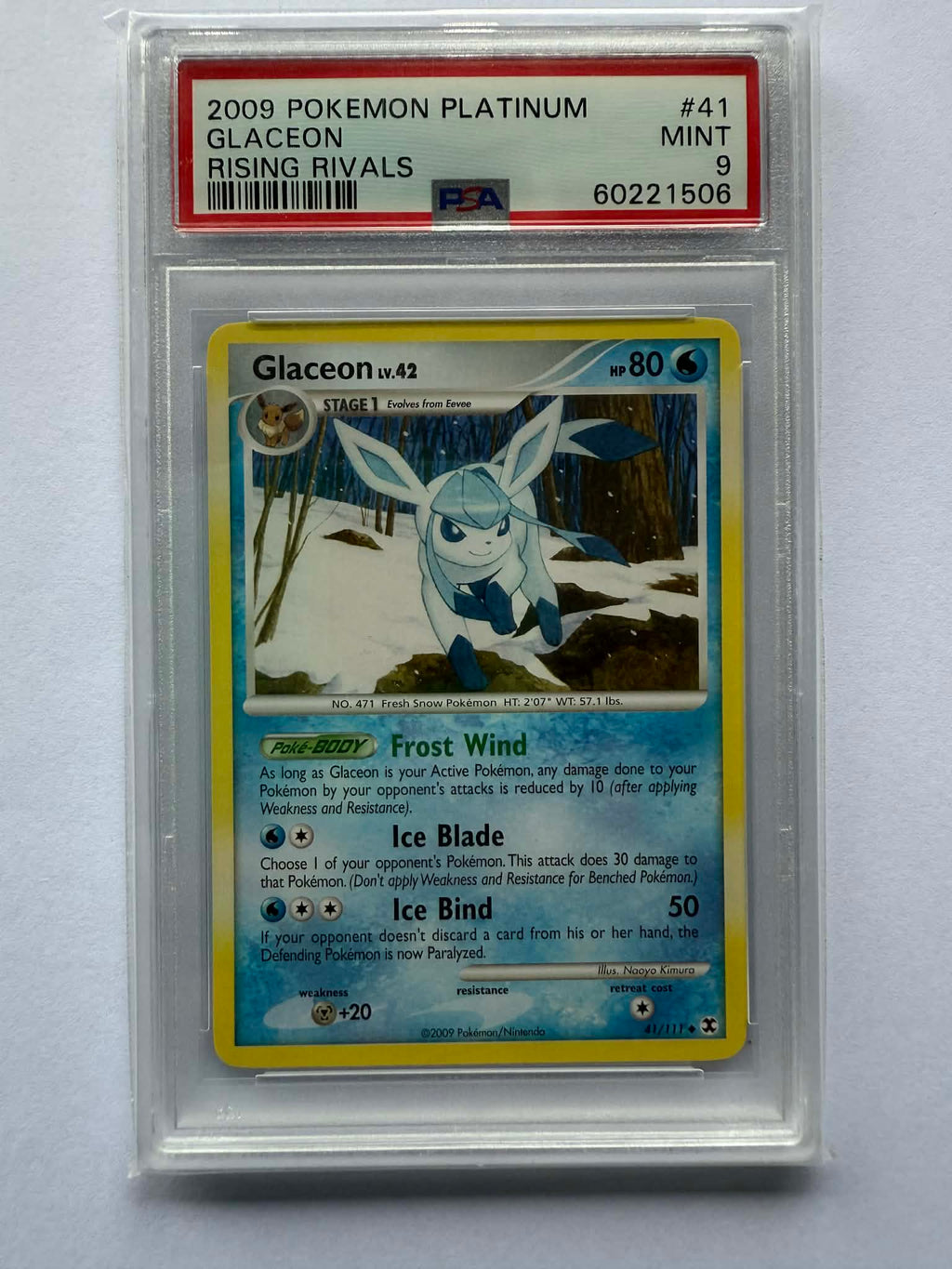 Rising Rivals - Card #41 - Glaceon - Graded Mint