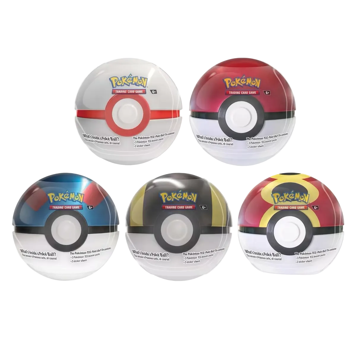 Pokemon TCG: Poke Ball Tin - Set of 6 (sealed box)